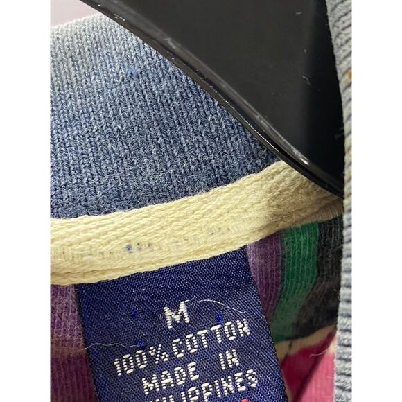 SALTY DOG Men's Vintage Purple/Pink/Green Floral Print Short Sleeve Polo SZ M - Picture 11 of 12